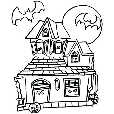 Coloring Pages | Haunted Mansion Coloring Pages House For Adults Page