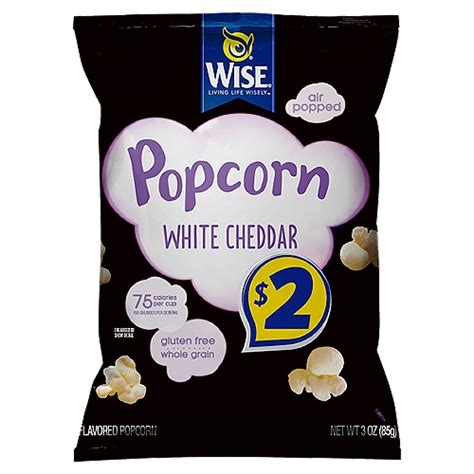 Wise White Cheddar Flavored Popcorn, 3 oz