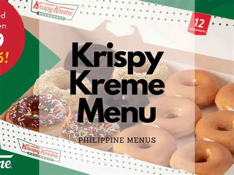 Krispy Kreme Menu Philippines (2024) — Philippine Menus