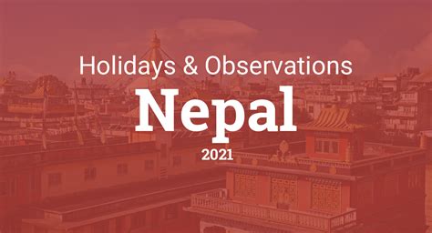 Holidays and Observances in Nepal in 2021