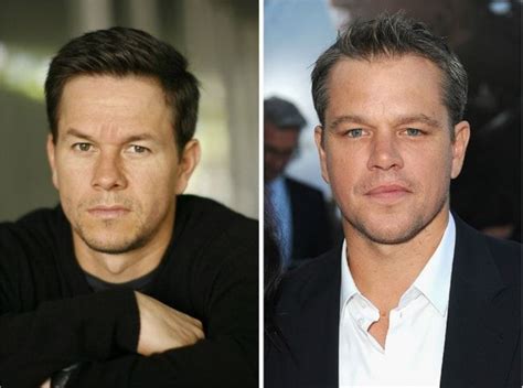 Matt Damon Mark Wahlberg Look Alike / I don't think they look that much ...