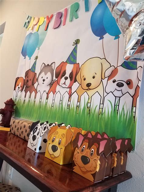 Dog Party Backdrop/poster - Etsy | Dog party, Puppy birthday parties ...