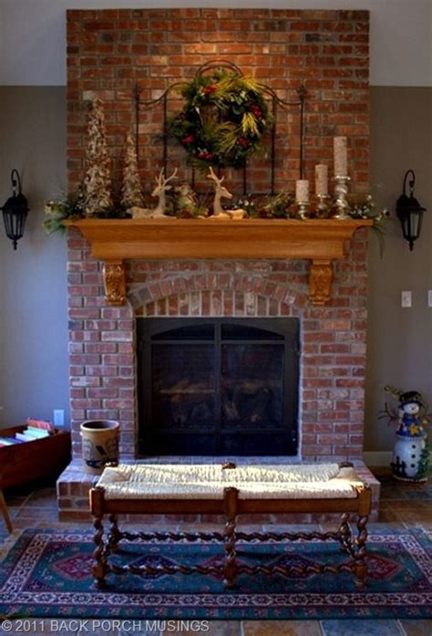 Red Brick Fireplace Mantel Decorating Ideas – Mriya.net