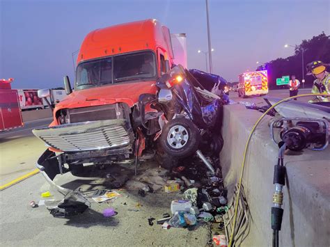 Only minor injuries after semi-truck hits pickup truck in major ...