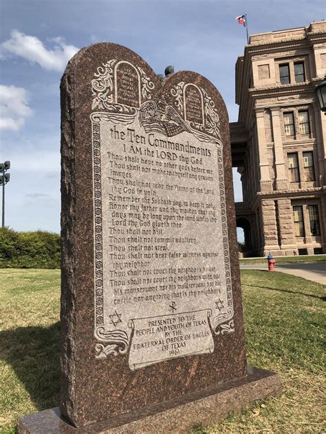 TEN COMMANDMENTS MONUMENT - 1100 Congress Ave, Austin, Texas - Public ...