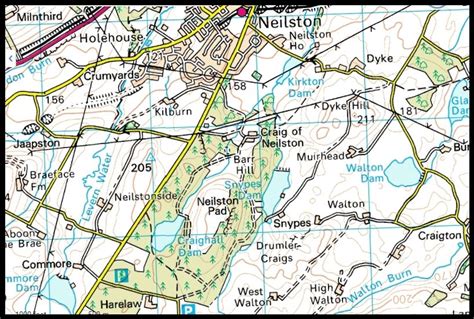 Photographs, route description and map of a walk around Neilston Pad on ...