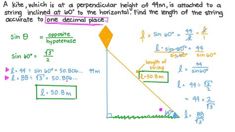 Question Video: Using Right Triangle Trigonometry to Solve Word ...
