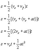 PhysicsLAB: Derivation of the Kinematics Equations for Uniformly ...