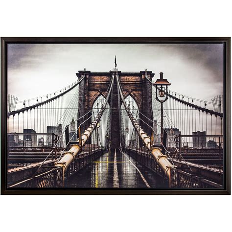 Brooklyn Bridge Photographic Framed Canvas Print (With images) | Nature ...