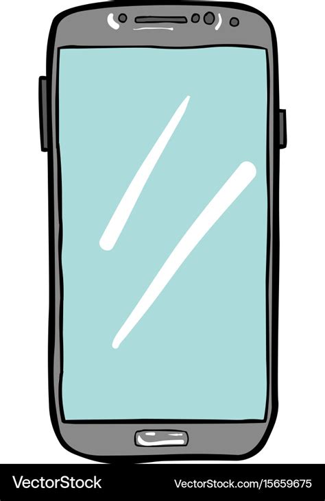 Cartoon image of cellphone icon smartphone Vector Image