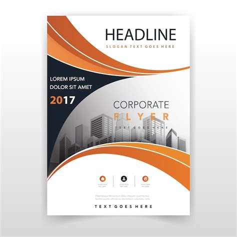 Free Vector | Orange annual report template