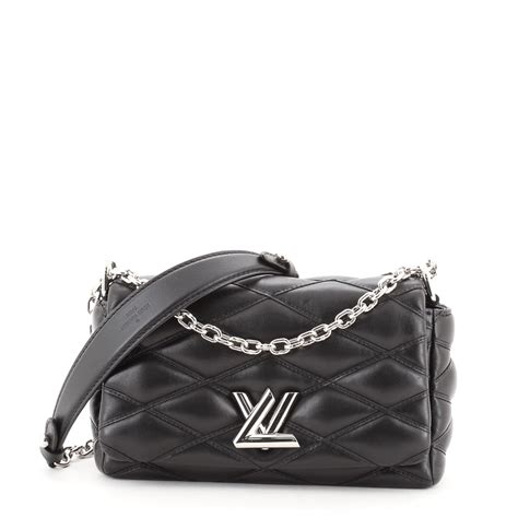 Louis Vuitton GO-14 Handbag Malletage Leather Mini Black 603602