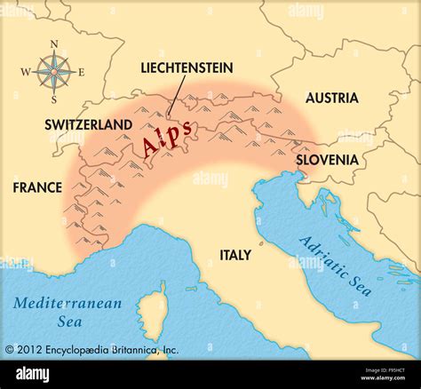 The alps mountain range maps cartography hi-res stock photography and ...