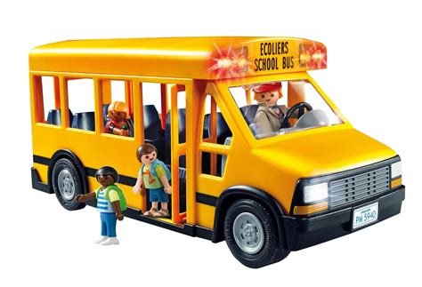 Kids Pretend Play Set Toy Playmobil School Bus Car Figures Toddler ...