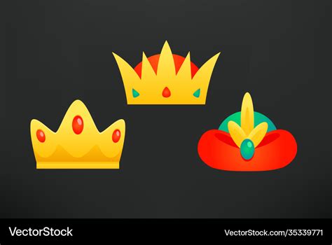 Three kings crowns clipart Royalty Free Vector Image