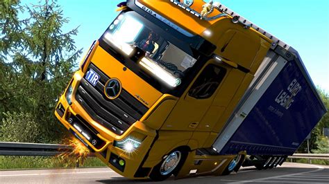 ETS2 Lkw kippt um A4 !?! Mercedes-Benz Actros 2019 MP5 [#1529] EURO ...