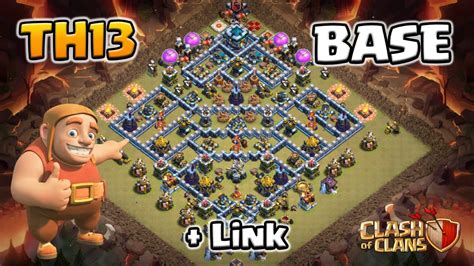 UNDEFEATED | TH13 Base Layout with Link | War + Legend | Clash of Clans ...