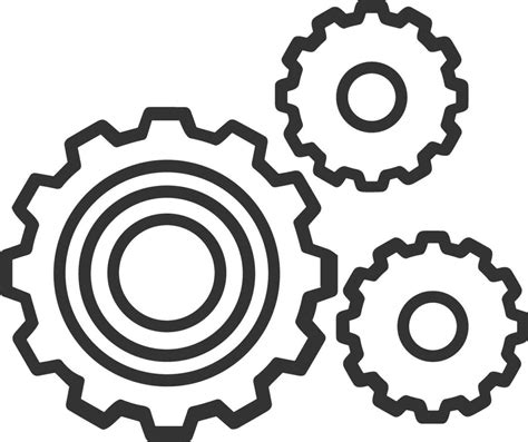 Gear setting symbol icon vector image. Illustration of the industrial ...