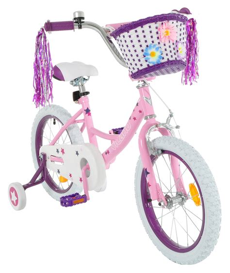 Vilano Girls 16 Inch Bike with Training Wheels and Basket - Walmart.com ...