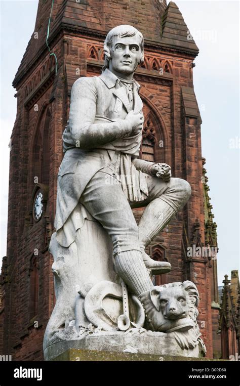 Scotland, Dumfries, poet Robert Burns statue Stock Photo - Alamy