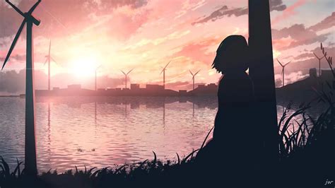 sad, tired, girl, anime HD Wallpaper