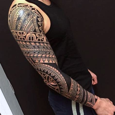 90 Tribal Sleeve Tattoos For Men - Manly Arm Design Ideas