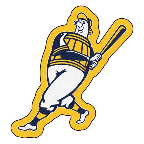 Officially Licensed MLB Mascot Rug - Milwaukee Brewers Barrell Man ...