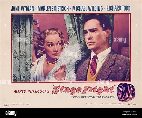 Stage Fright - Lobby Card - Director: Alfred Hitchcock - 1950 Stock ...