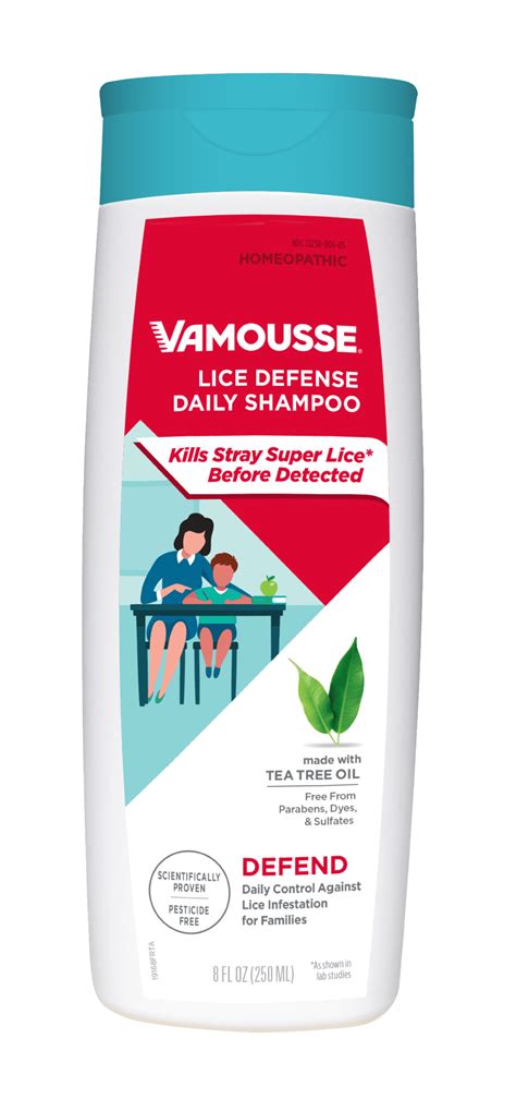 Vamousse Lice Defense Daily Shampoo, Super Lice Killing and Prevention ...