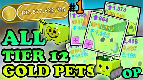 UNLOCKING ALL TIER 12 *GOLD PETS*!! GETTING RICH (100bil+)- Roblox Pet ...