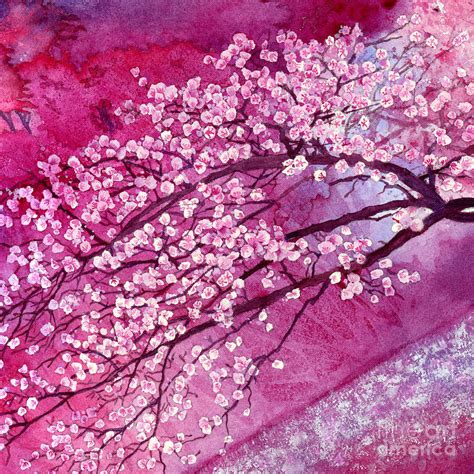 Cherry Blossoms Painting by Hailey E Herrera