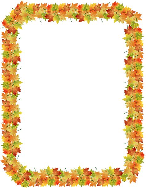 Free Fall Borders Pictures - Clipartix