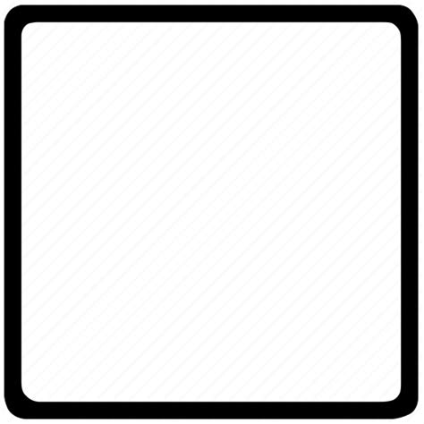 Box, outline, rounded, shapes, signs, square, symbols icon - Download ...