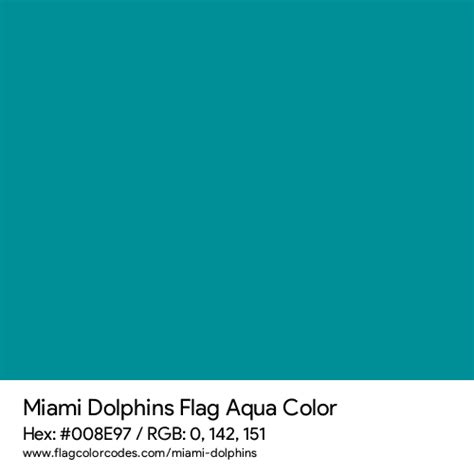 Miami Dolphins flag color codes