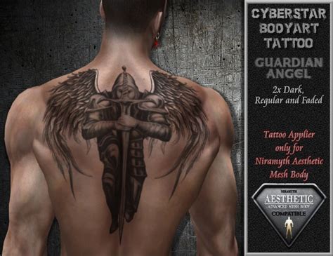 Second Life Marketplace - Back Tattoo Guardian Angel AESTHETIC Niramyth ...