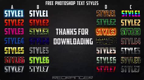 Photoshop Text Styles - fatfasr