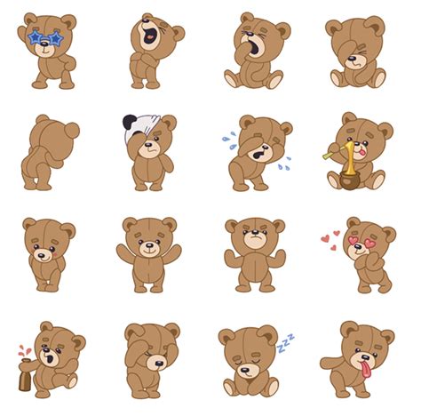 Teddy Bear stickers for IMO :: Behance