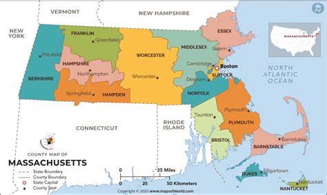 Massachusetts County Map | Massachusetts Counties