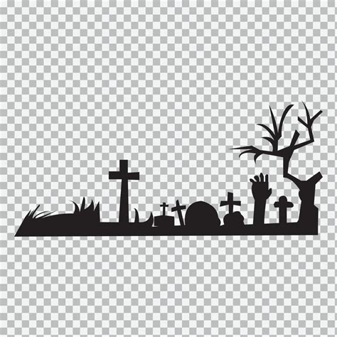 Cemetery Grave Clip Art Vector silhouette 5033439 Vector Art at Vecteezy