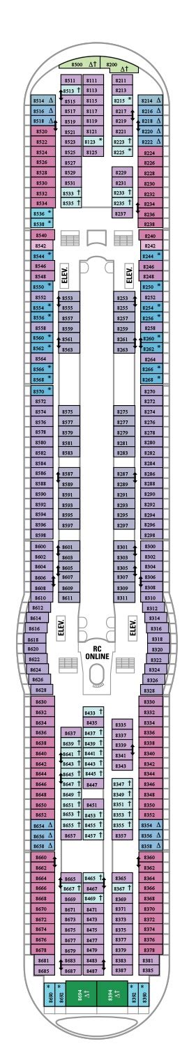 Voyager of the Seas Deck plan & cabin plan