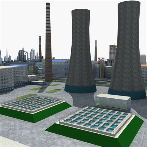 Chemical plant 3D model - TurboSquid 1513898