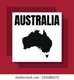 High Detailed Map Poster Banner Australia Stock Vector (Royalty Free ...