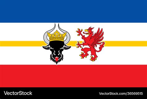 Flag mecklenburg-vorpommern Royalty Free Vector Image