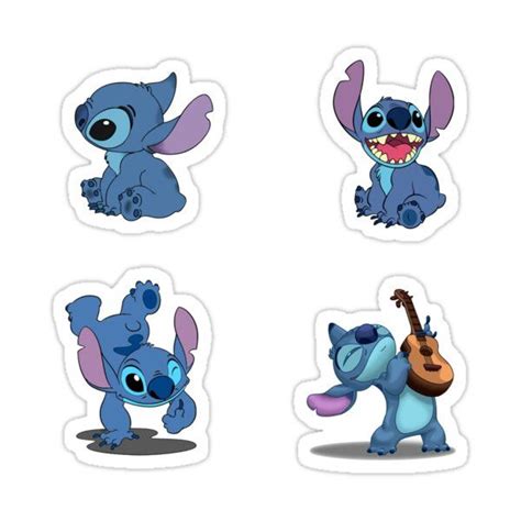 Stitch Stickers-4 Pack Sticker by ss52 in 2021 | Cute stickers, Lilo ...