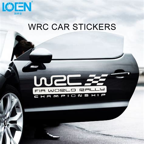 2020 Car Stickers WRC Door Decals World Rally Championship Racing Car ...