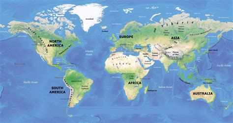 World Physical Map With Labels