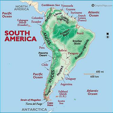 Generalities of the Americas Blog: Major Landforms of South America