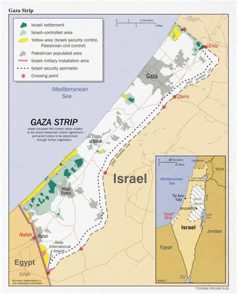 Large detailed map of Gaza Strip | Vidiani.com | Maps of all countries ...