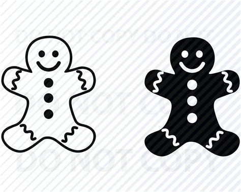 Scrapbooking Silhouette Cricut Gingerbread Man Svg Christmas ...