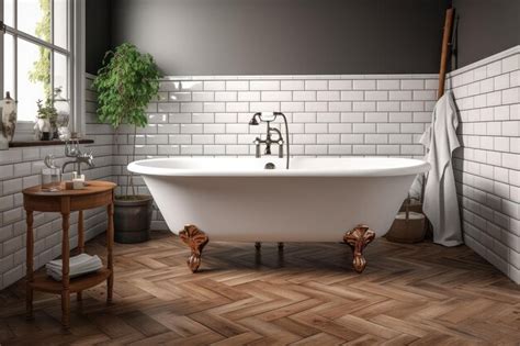 Premium AI Image | Interior design of Bathroom in Farmhouse style